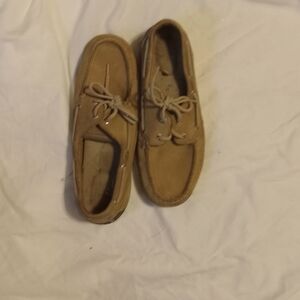 Tan Sperrys size 8